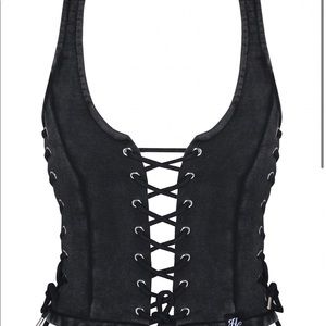 Wynn lace up crop top